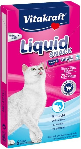 VITAKRAFT CAT LIQUID SNACK przysmak z łososiem i omegą dla kota 6szt