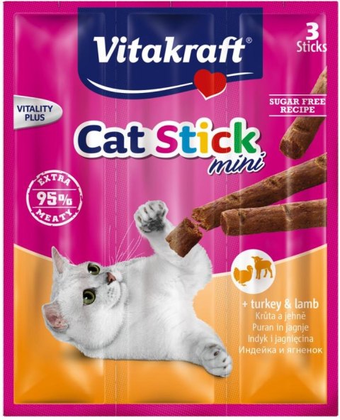 VITAKRAFT CAT STICK MINI indyk i jagnięcina przysmak dla kota 3+1 gratis