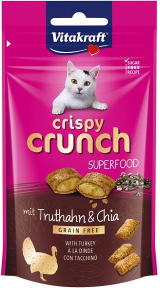 VITAKRAFT CRISPY CRUNCH przysmak dla kota, indyk i chia 60g