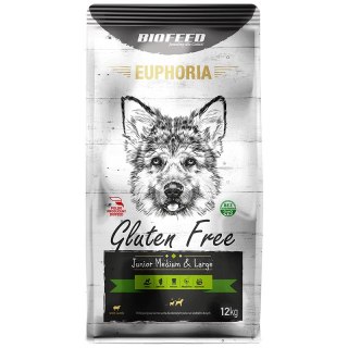 BIOFEED EUPHORIA GLUTEN FREE JUNIOR Medium & Large dla szczeniąt średnich i dużych ras z jagnięciną 12kg