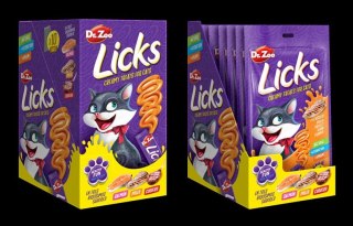 DR ZOO Licks creamy treats for cats - Liquid kremowy przysmak dla kota o smaku kurczaka 4x15g [11395]