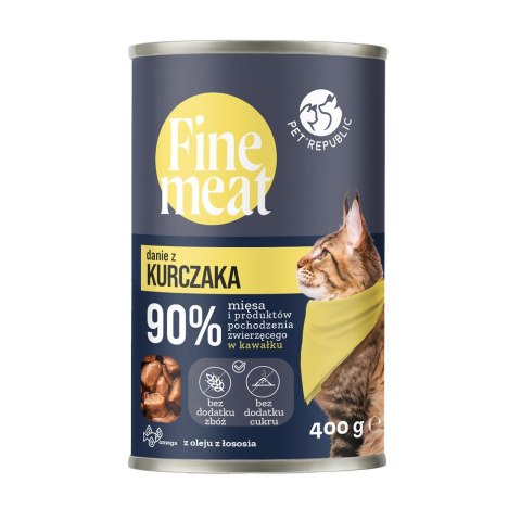 FINEMEAT Karma dla kota, kawałki kurczaka w sosie 400g [FM007 P]