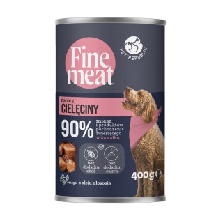 FINEMEAT Karma dla psa, kawałki cielęciny w sosie 400g [FM002 P]