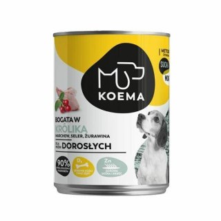 KOEMA Mokra karma dla psa z królikiem, puszka 400g